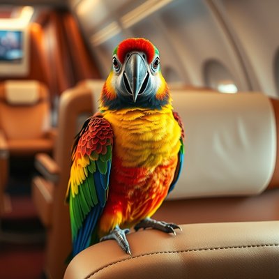 Ein Papagei fliegt 1. Klasse