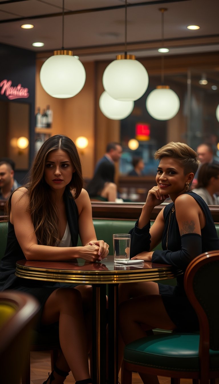 Humorvolle Unterhaltung im Restaurant