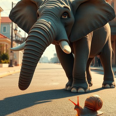 Schnecke flüchtet vor dem Finanzamt