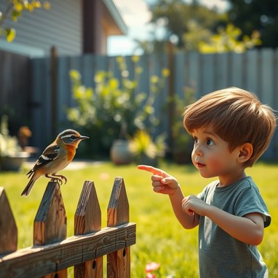 Der kleine Sohn und der Zaunkönig