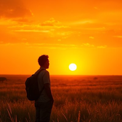 Der Urlauber in Afrika