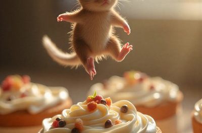 Was ist süß und schwingt sich von Torte zu Torte?