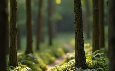 Was ist braun, knusprig und läuft durch den Wald?