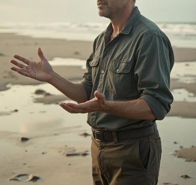 Was macht der Ostfriese bei Ebbe?