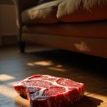 Was macht ein Steak unter dem Sofa?